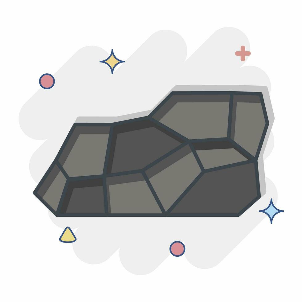 Icon Coal. related to Mining symbol. comic style. simple design editable. simple illustration vector