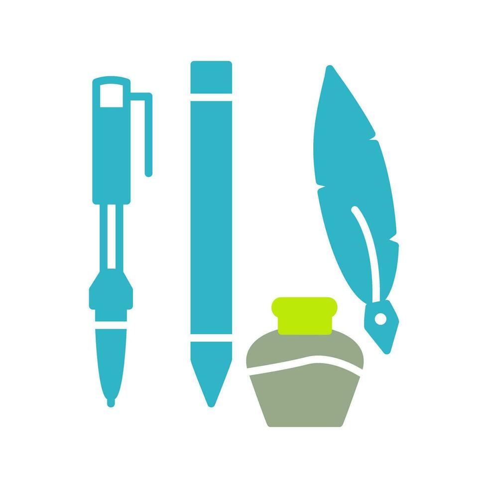 Unique Writing Equipment Vector Icon
