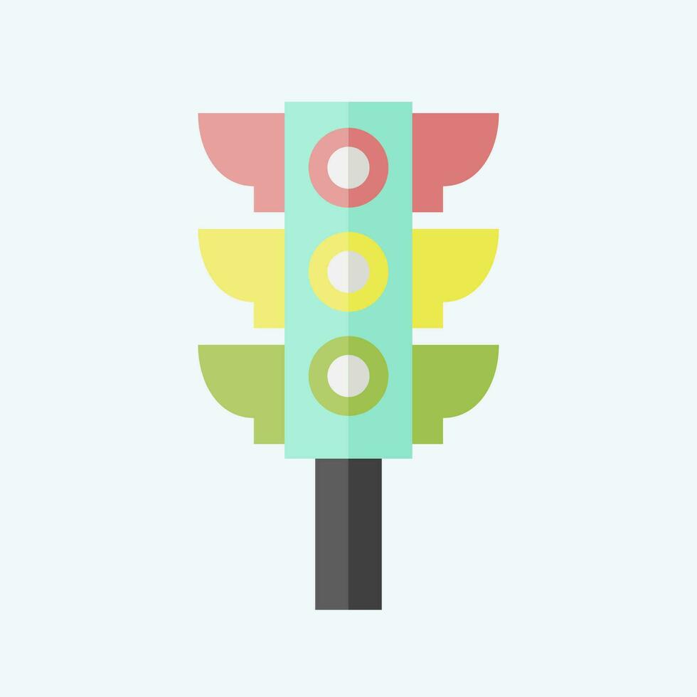 Icon Road Traffic. related to Car ,Automotive symbol. flat style. simple design editable. simple illustration vector