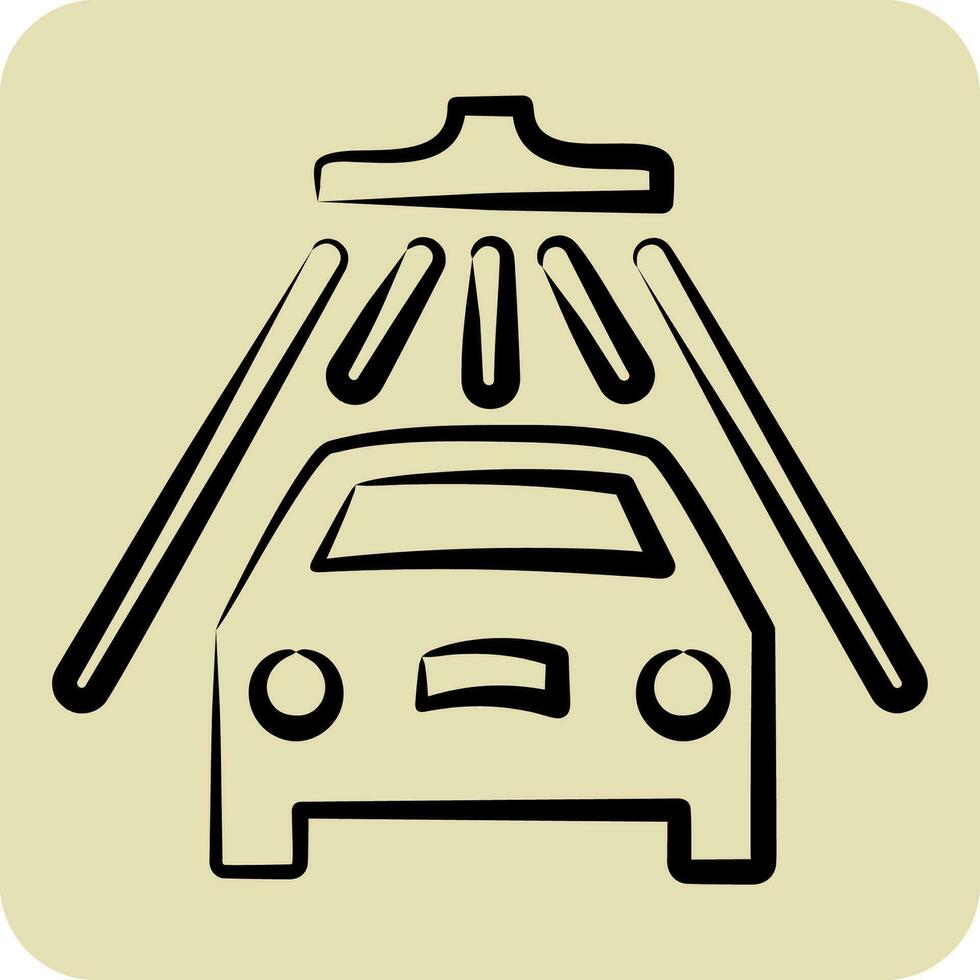 Icon Wash. related to Car ,Automotive symbol. hand drawn style. simple design editable. simple illustration vector