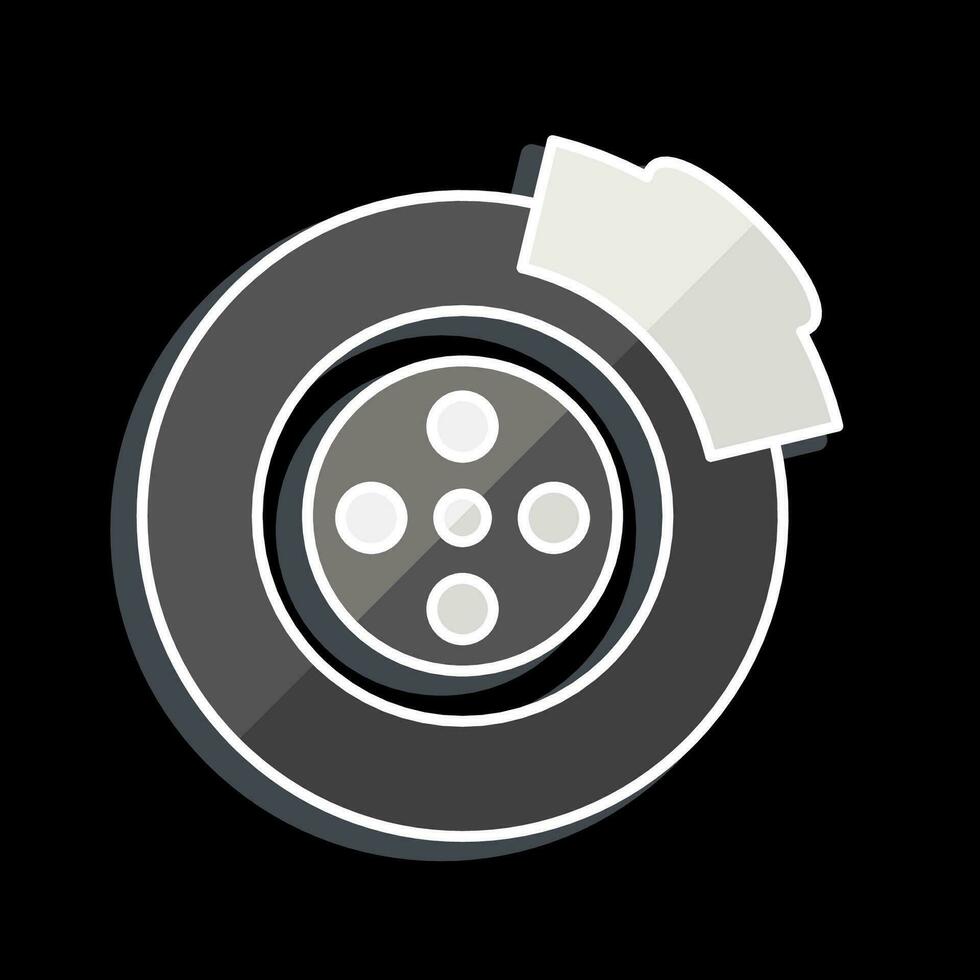 Icon Brake. related to Car ,Automotive symbol. glossy style. simple design editable. simple illustration vector