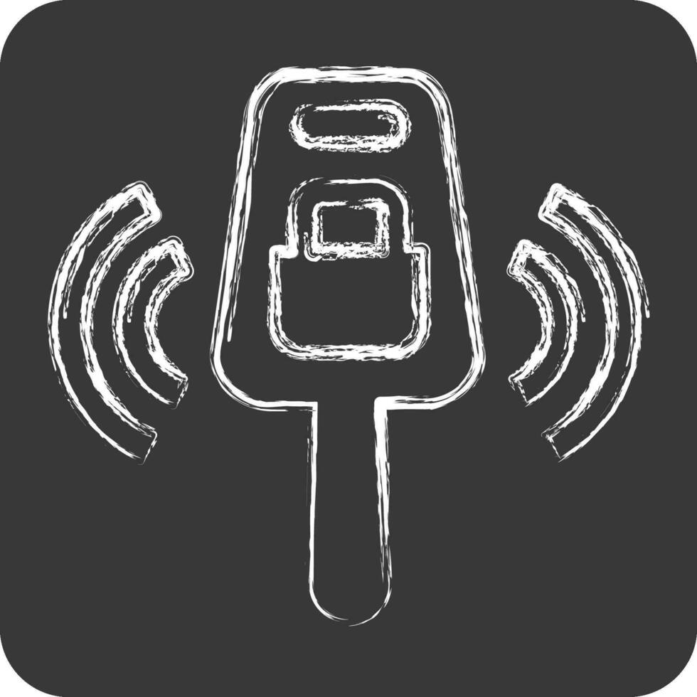 Icon Key. related to Car ,Automotive symbol. chalk Style. simple design editable. simple illustration vector