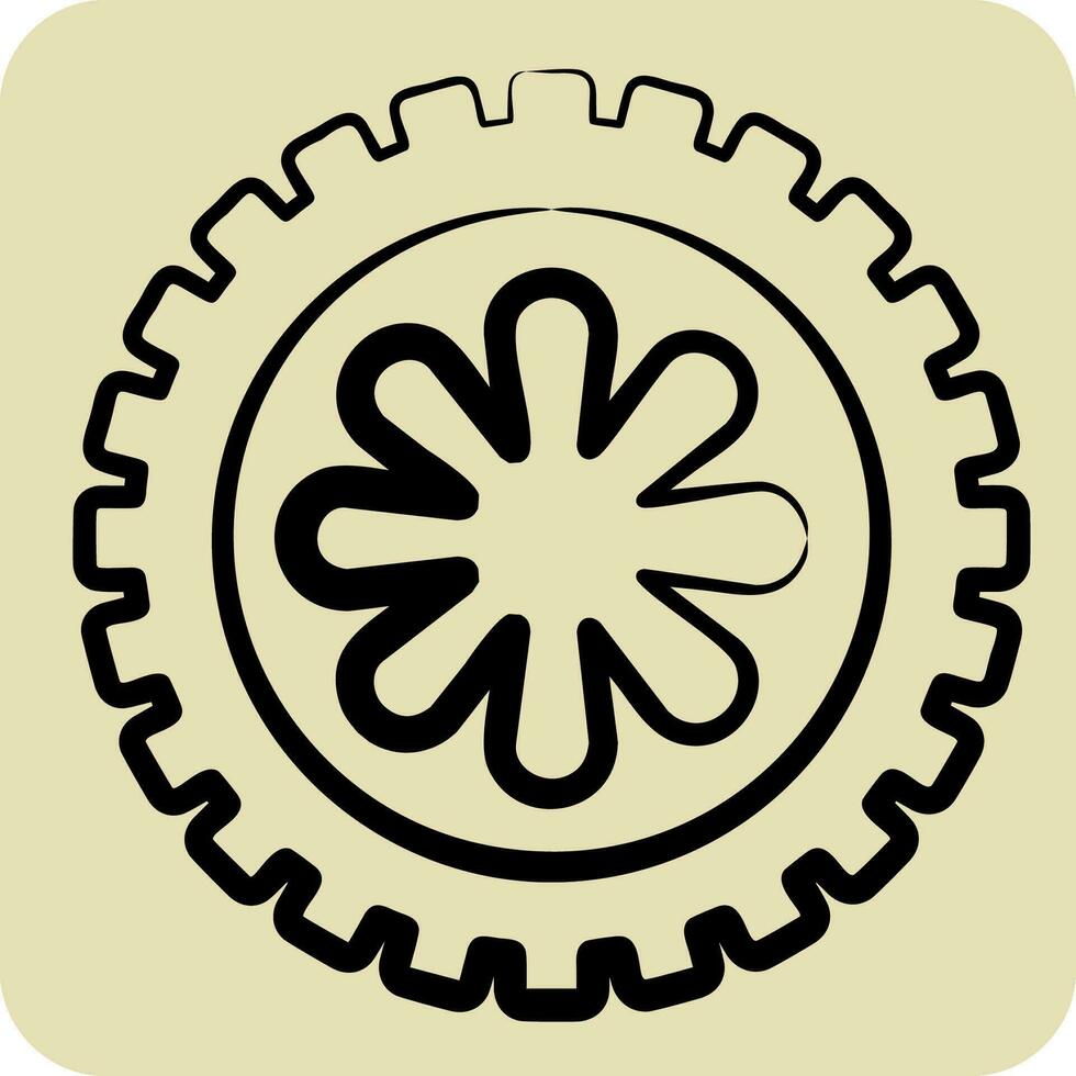 Icon Wheel. related to Car ,Automotive symbol. hand drawn style. simple design editable. simple illustration vector