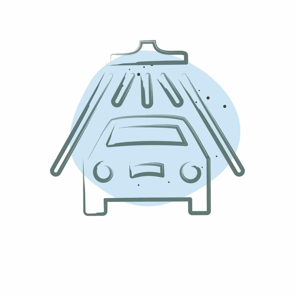 Icon Wash. related to Car ,Automotive symbol. Color Spot Style. simple design editable. simple illustration vector