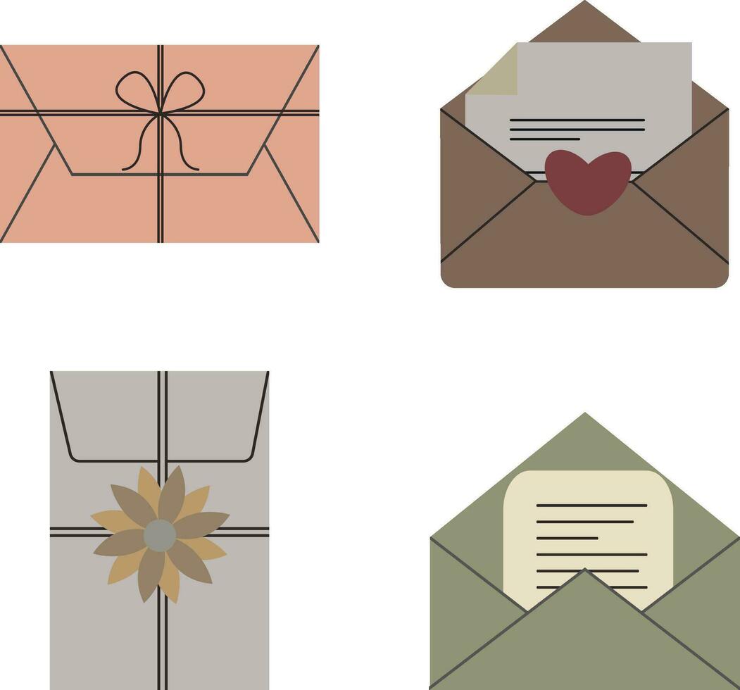 Mail Envelope Shape. Simple Design. Vector Illustration
