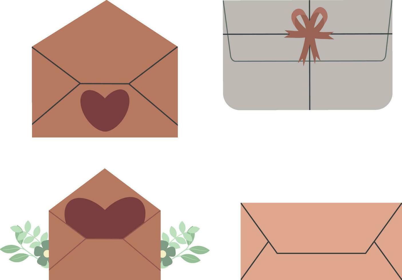 Mail Envelope Shape. Simple Design. Vector Illustration