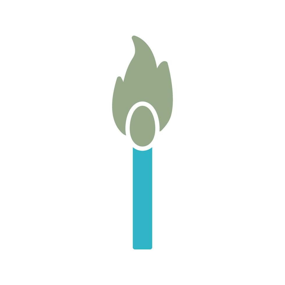 Unique Lit Matchstick Vector Icon