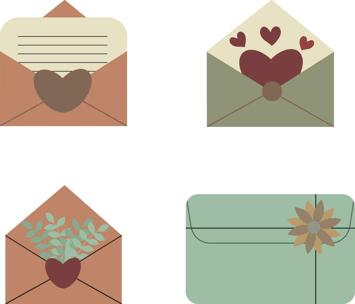 Mail Envelope Shape. Simple Design. Vector Illustration