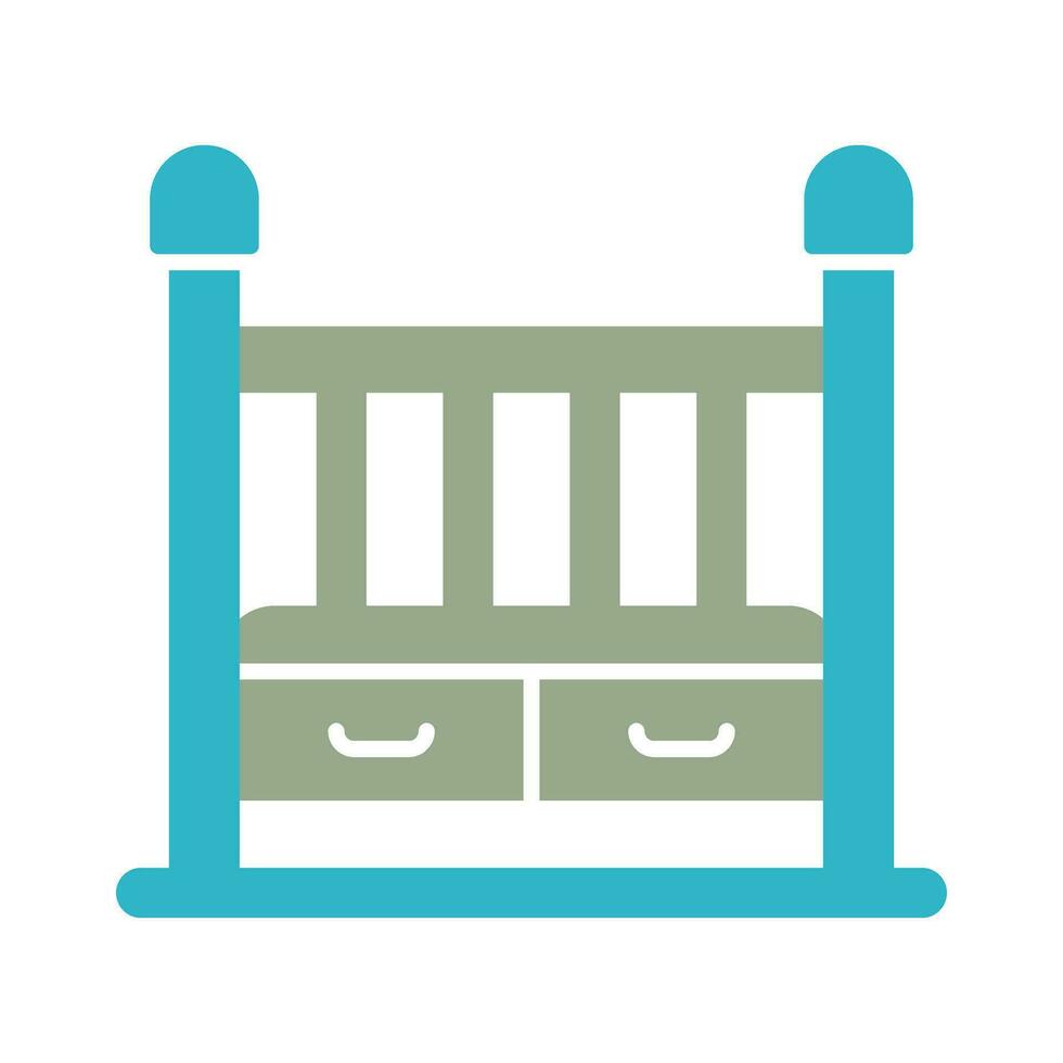 Baby Crib Vector Icon