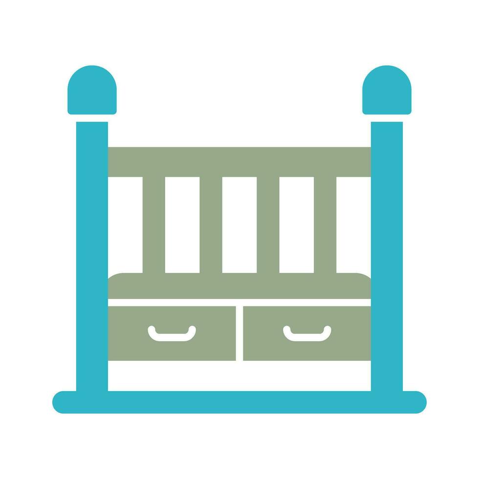 Baby Crib Vector Icon