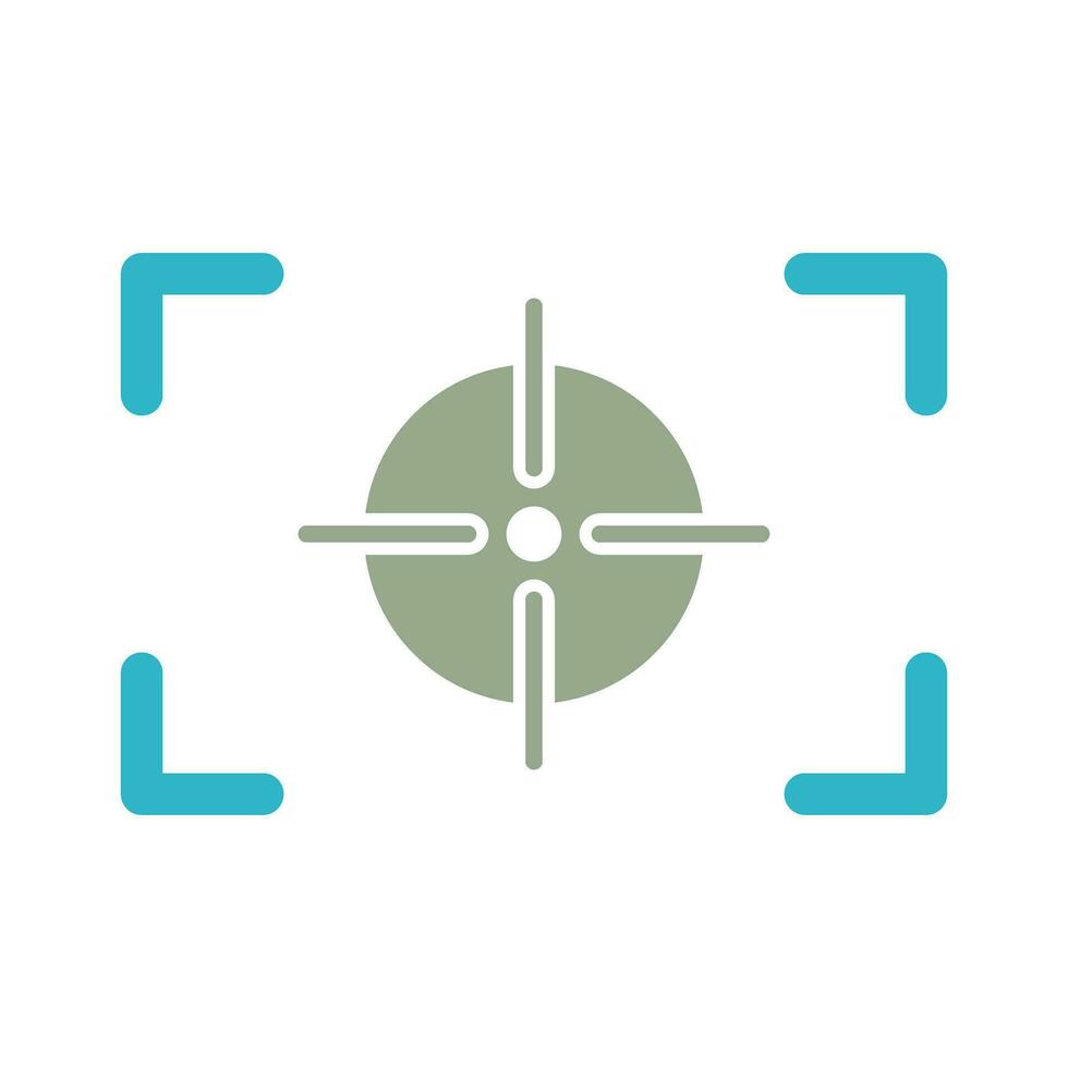 Unique Focus Horizontal Vector Icon