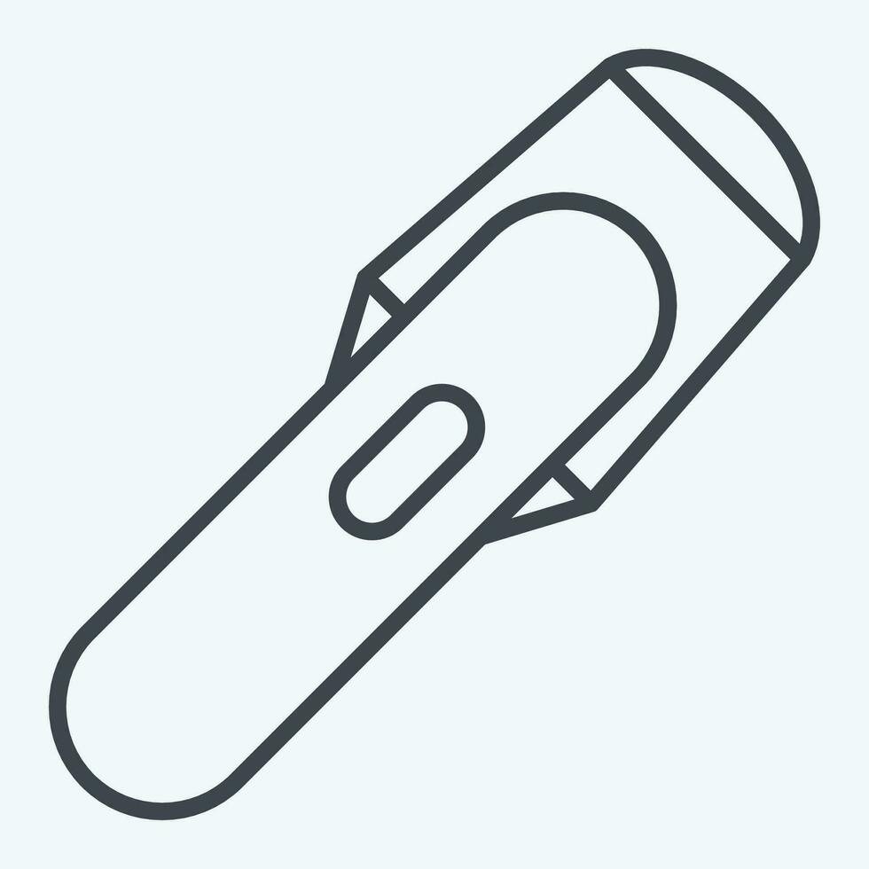 Icon Torch. related to Mining symbol. line style. simple design editable. simple illustration vector