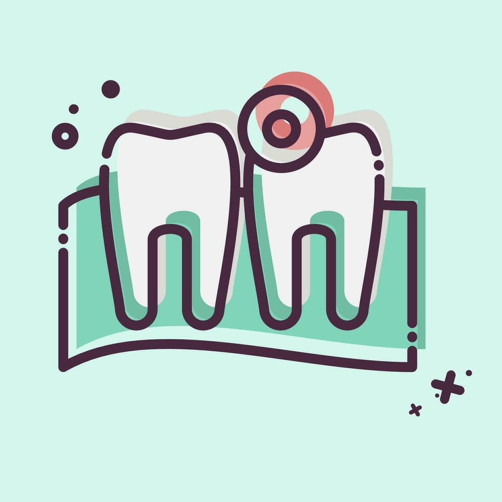 Icon Toothache. related to Body Ache symbol. MBE style. simple design editable. simple illustration vector