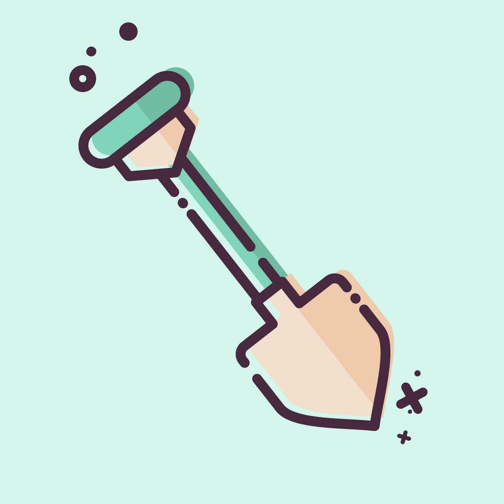 Icon Shovel. related to Mining symbol. MBE style. simple design editable. simple illustration vector