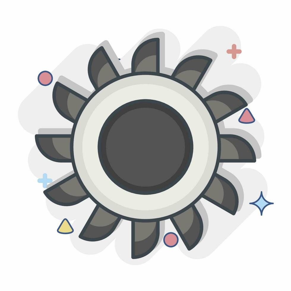 Icon Cutter. related to Mining symbol. comic style. simple design editable. simple illustration vector