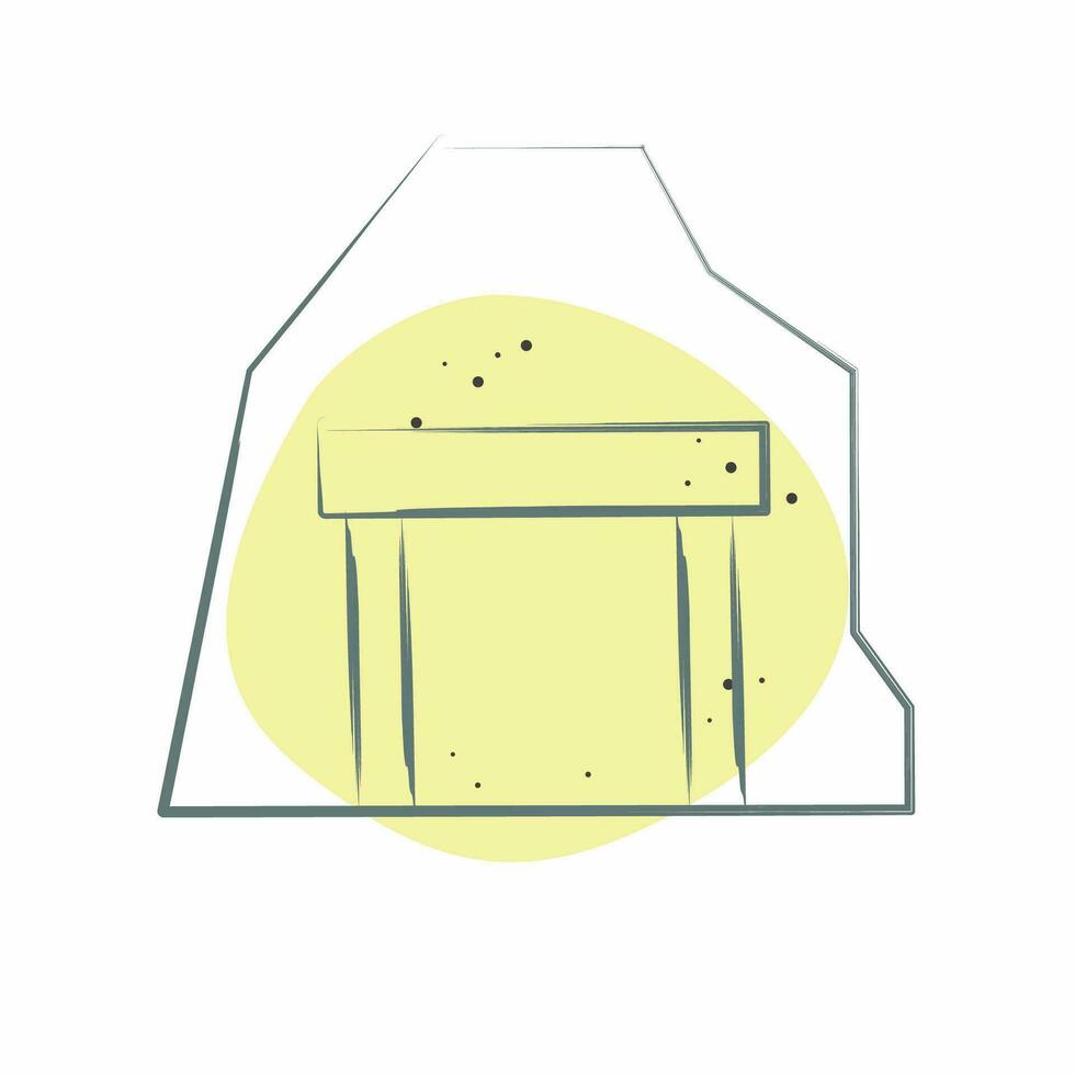 Icon Cave. related to Mining symbol. Color Spot Style. simple design editable. simple illustration vector