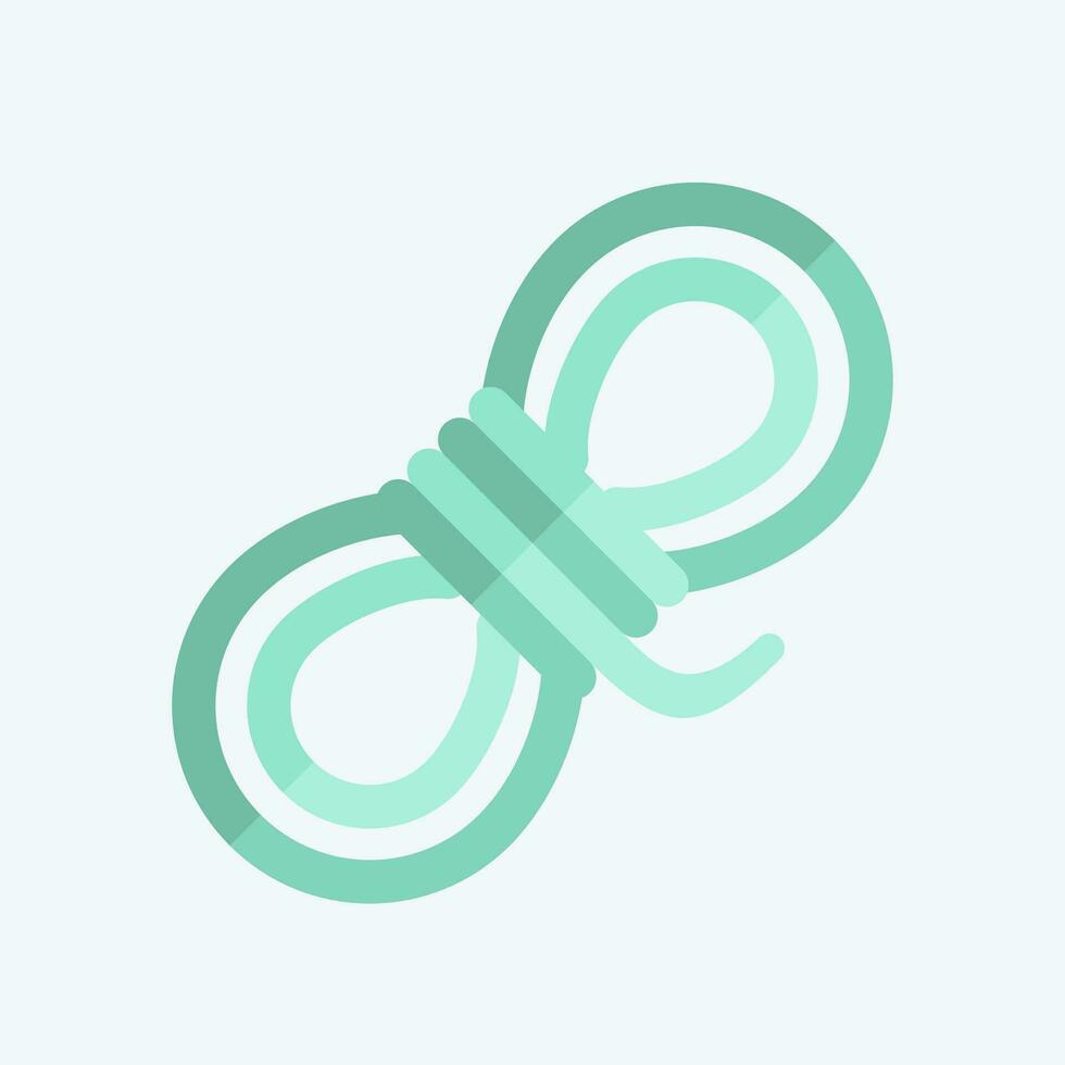 Icon Rope. related to Mining symbol. flat style. simple design editable. simple illustration vector