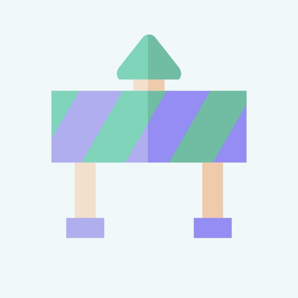 Icon Traffic Barrier. related to Mining symbol. flat style. simple design editable. simple illustration vector