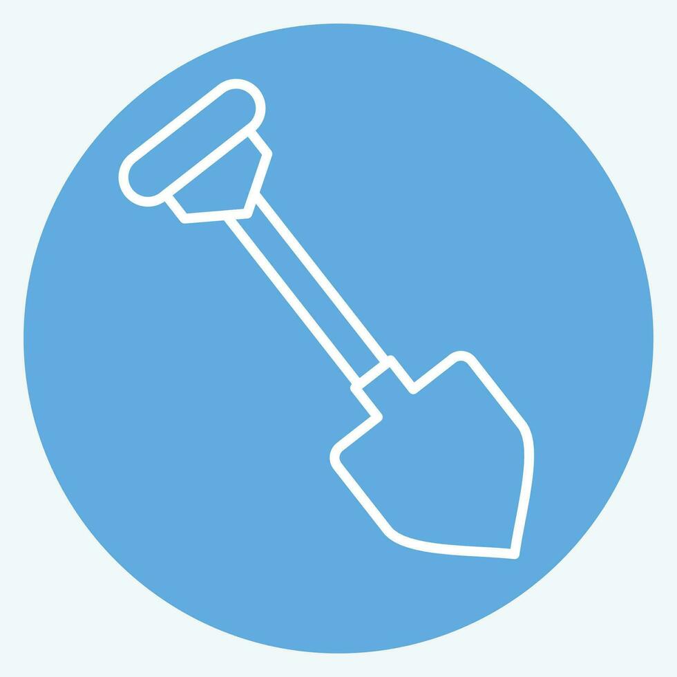 Icon Shovel. related to Mining symbol. blue eyes style. simple design editable. simple illustration vector