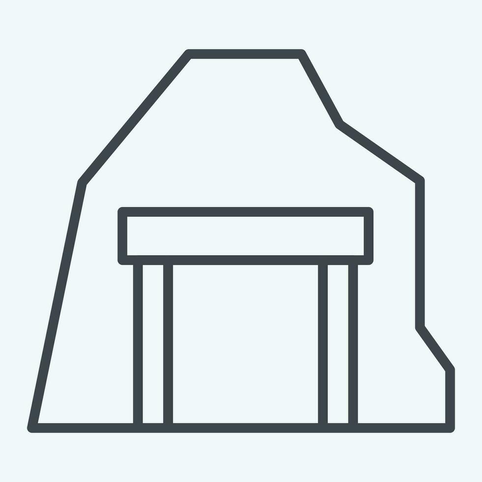 Icon Cave. related to Mining symbol. line style. simple design editable. simple illustration vector