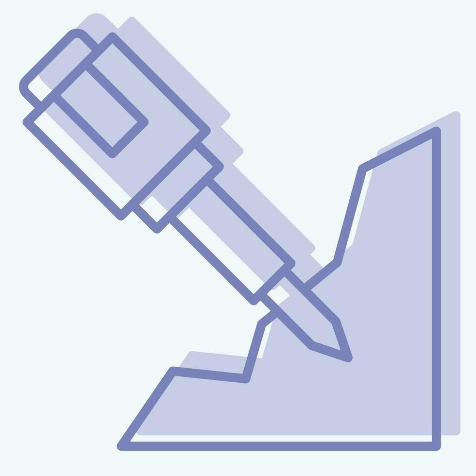 Icon Jackhammer. related to Mining symbol. two tone style. simple design editable. simple illustration vector