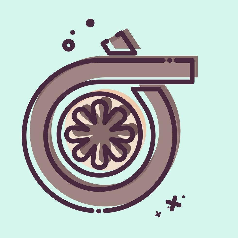 Icon Turbine. related to Car ,Automotive symbol. MBE style. simple design editable. simple illustration vector