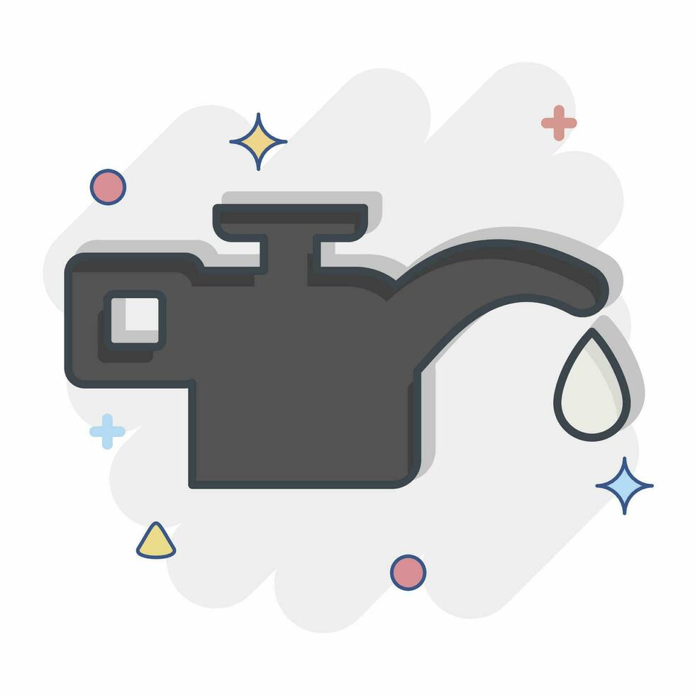 Icon Oil. related to Car ,Automotive symbol. comic style. simple design editable. simple illustration vector