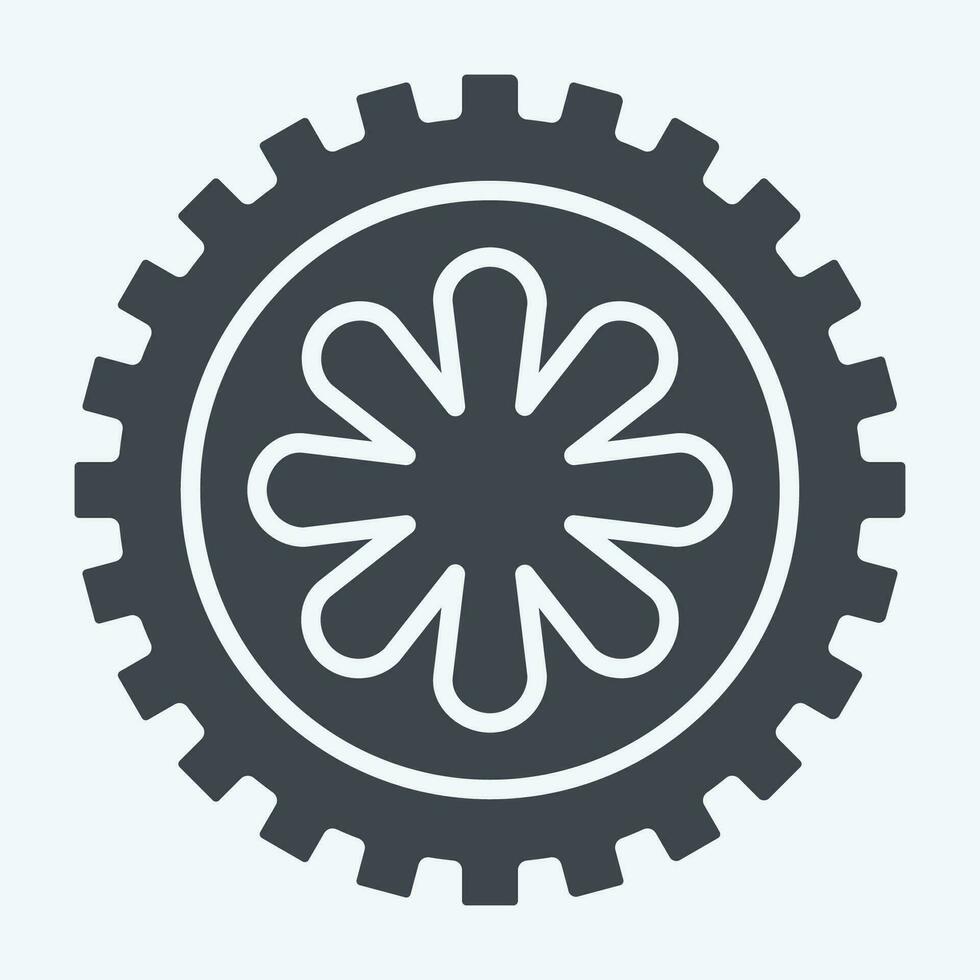 Icon Wheel. related to Car ,Automotive symbol. glyph style. simple design editable. simple illustration vector
