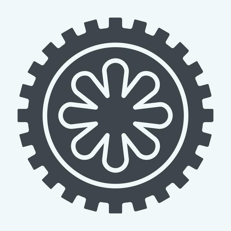 Icon Wheel. related to Car ,Automotive symbol. glyph style. simple design editable. simple illustration vector