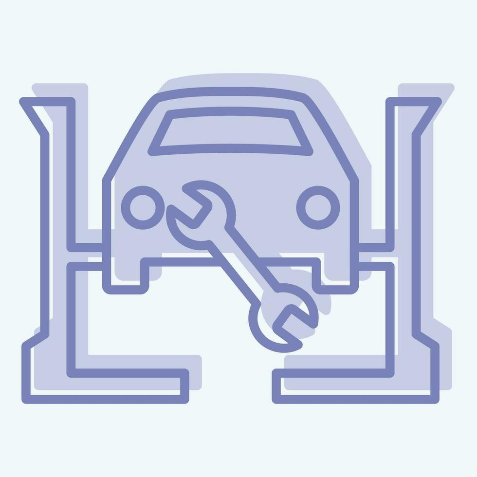 Icon Service. related to Car ,Automotive symbol. two tone style. simple design editable. simple illustration vector