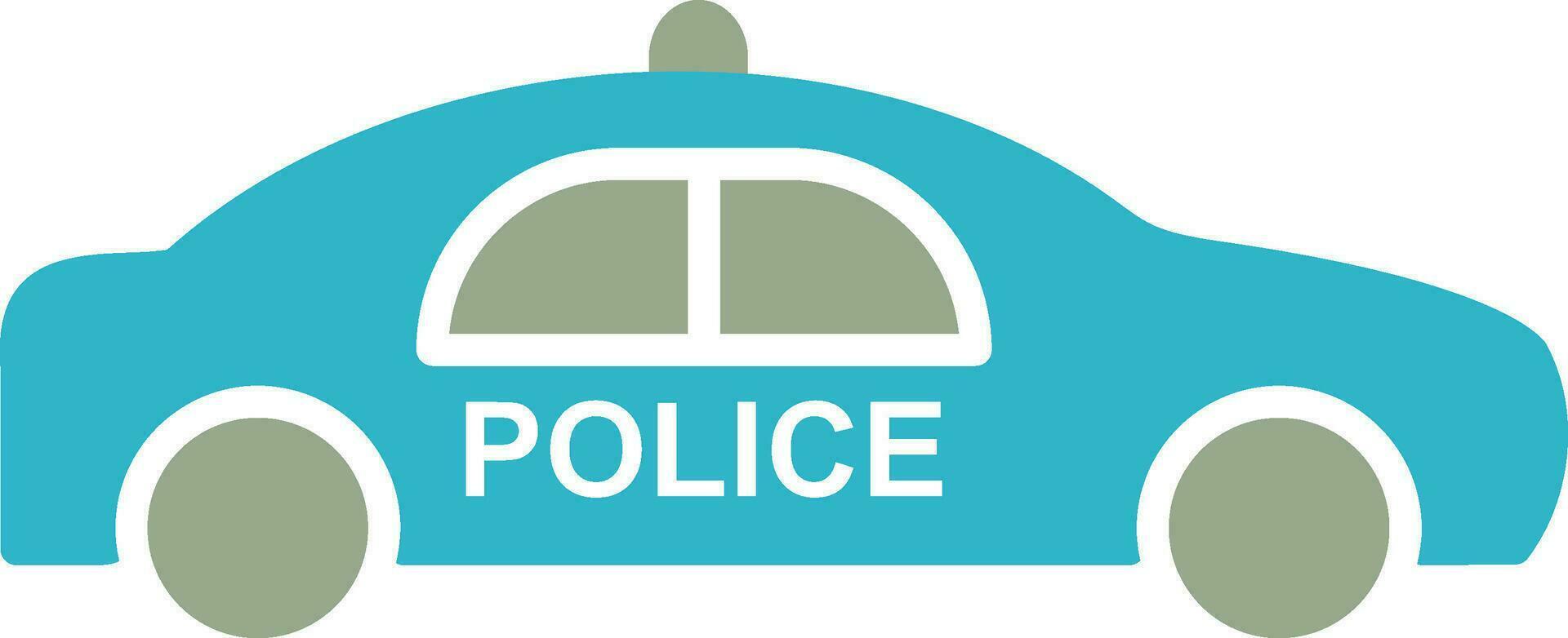 icono de vector de coche de policía