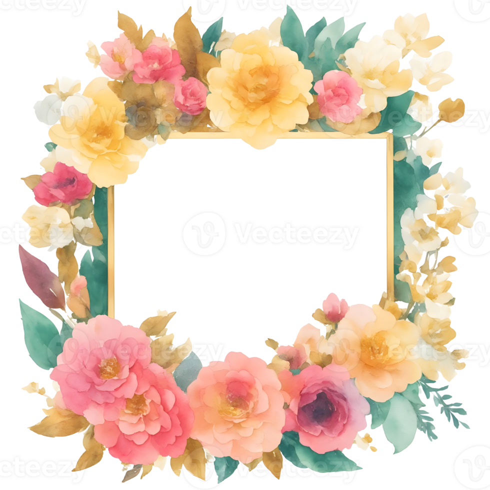 romantisch bloem kader klem kunst png