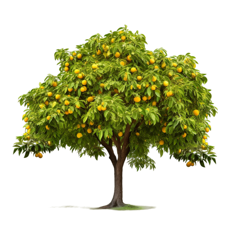 There is a tree with mango growing on it ai generative png