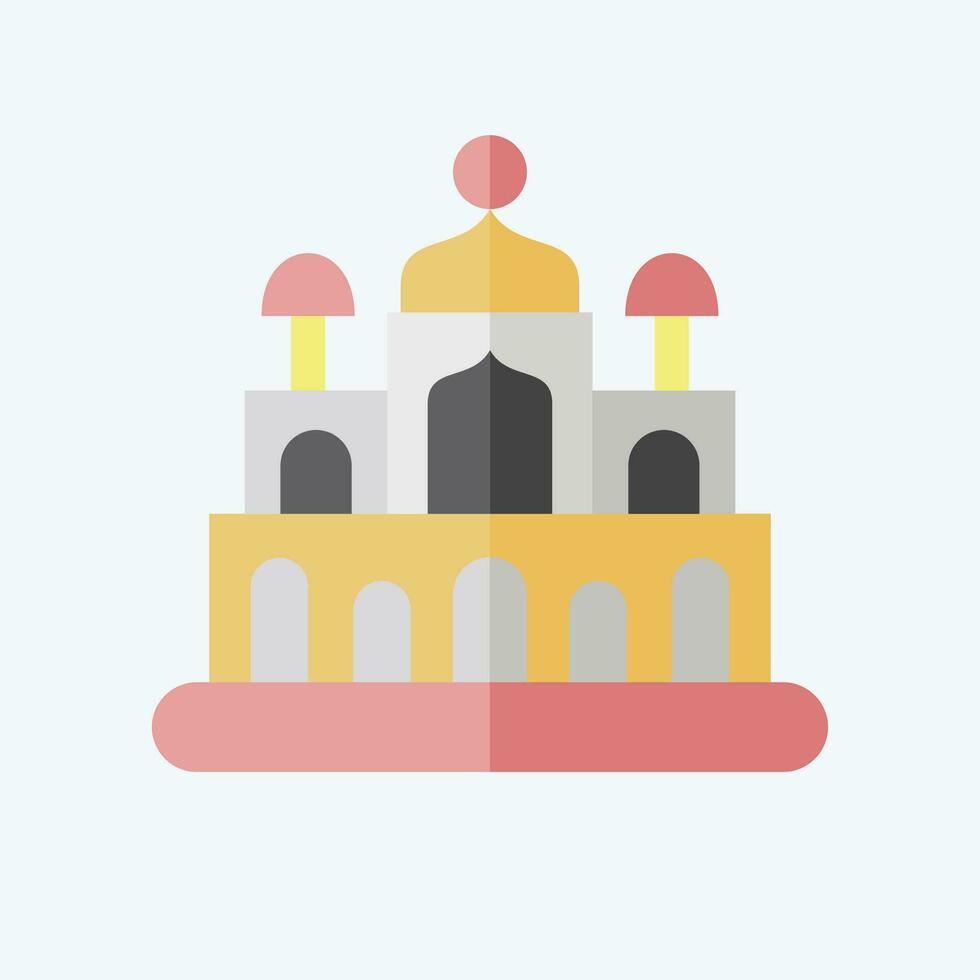 Icon New Delhi. related to Capital symbol. flat style. simple design editable. simple illustration vector