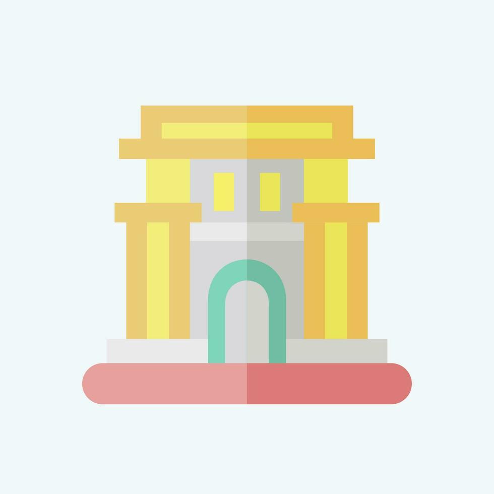 Icon Pyongyang. related to Capital symbol. flat style. simple design editable. simple illustration vector