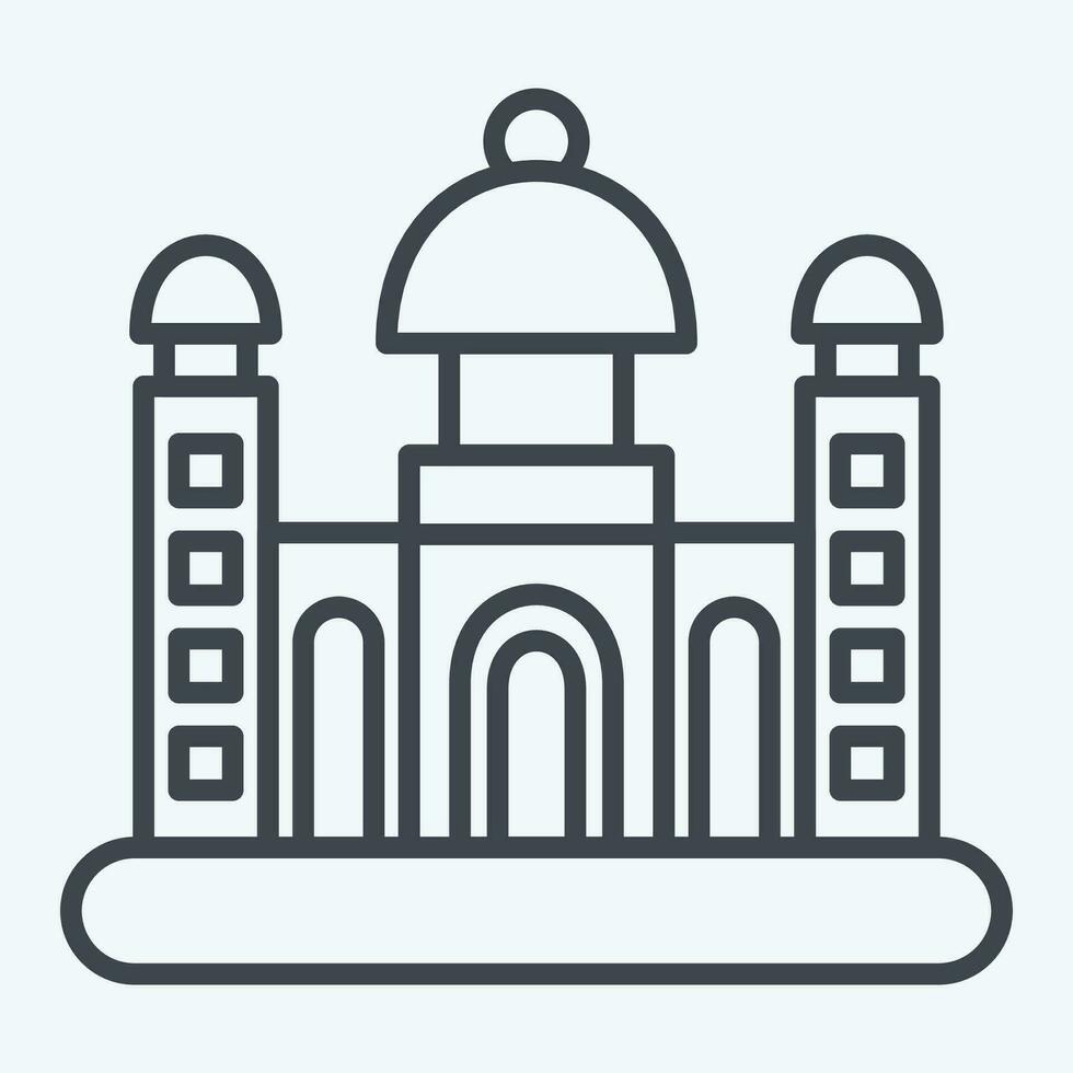 Icon Dhaka. related to Capital symbol. line style. simple design editable. simple illustration vector