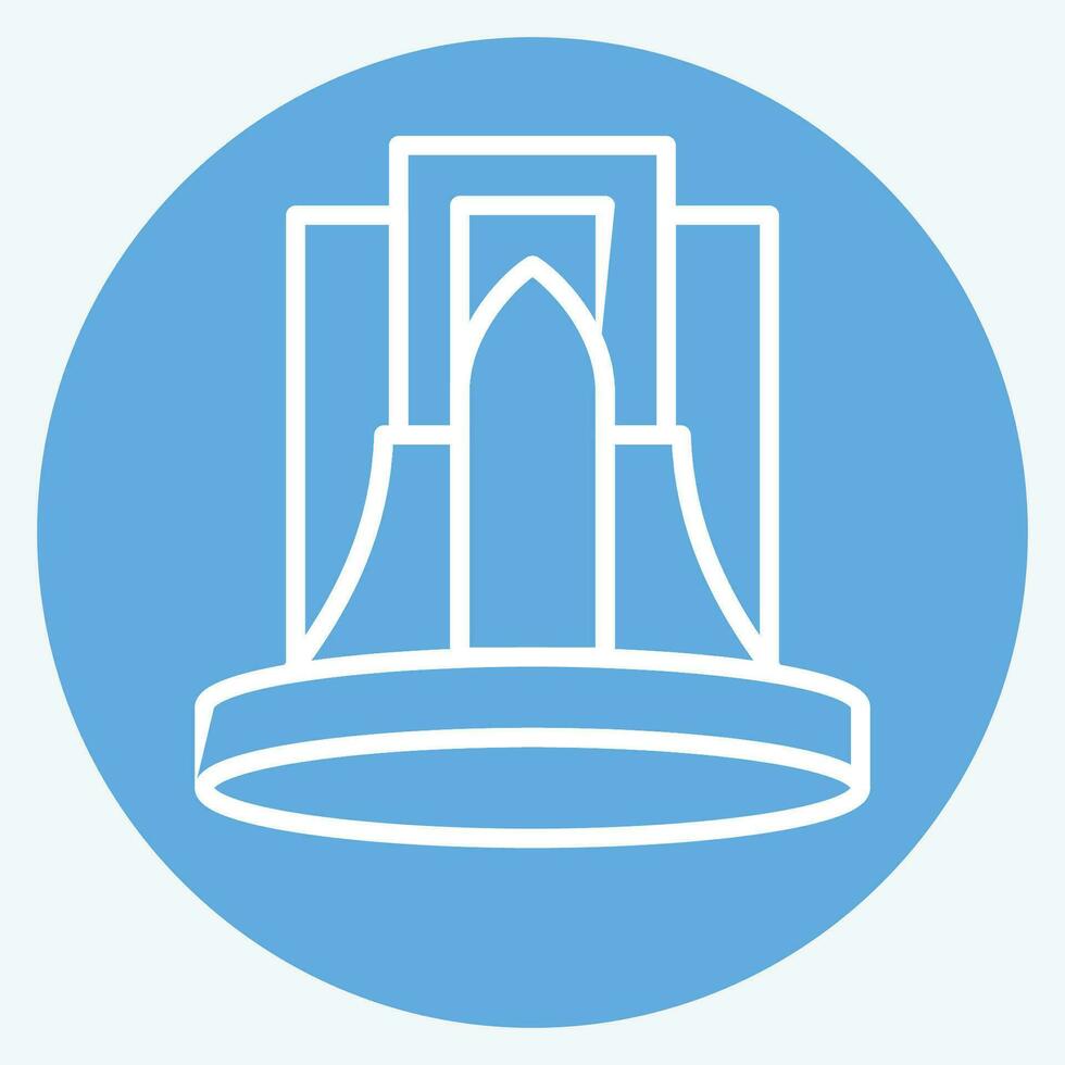 Icon Tehran. related to Capital symbol. blue eyes style. simple design editable. simple illustration vector