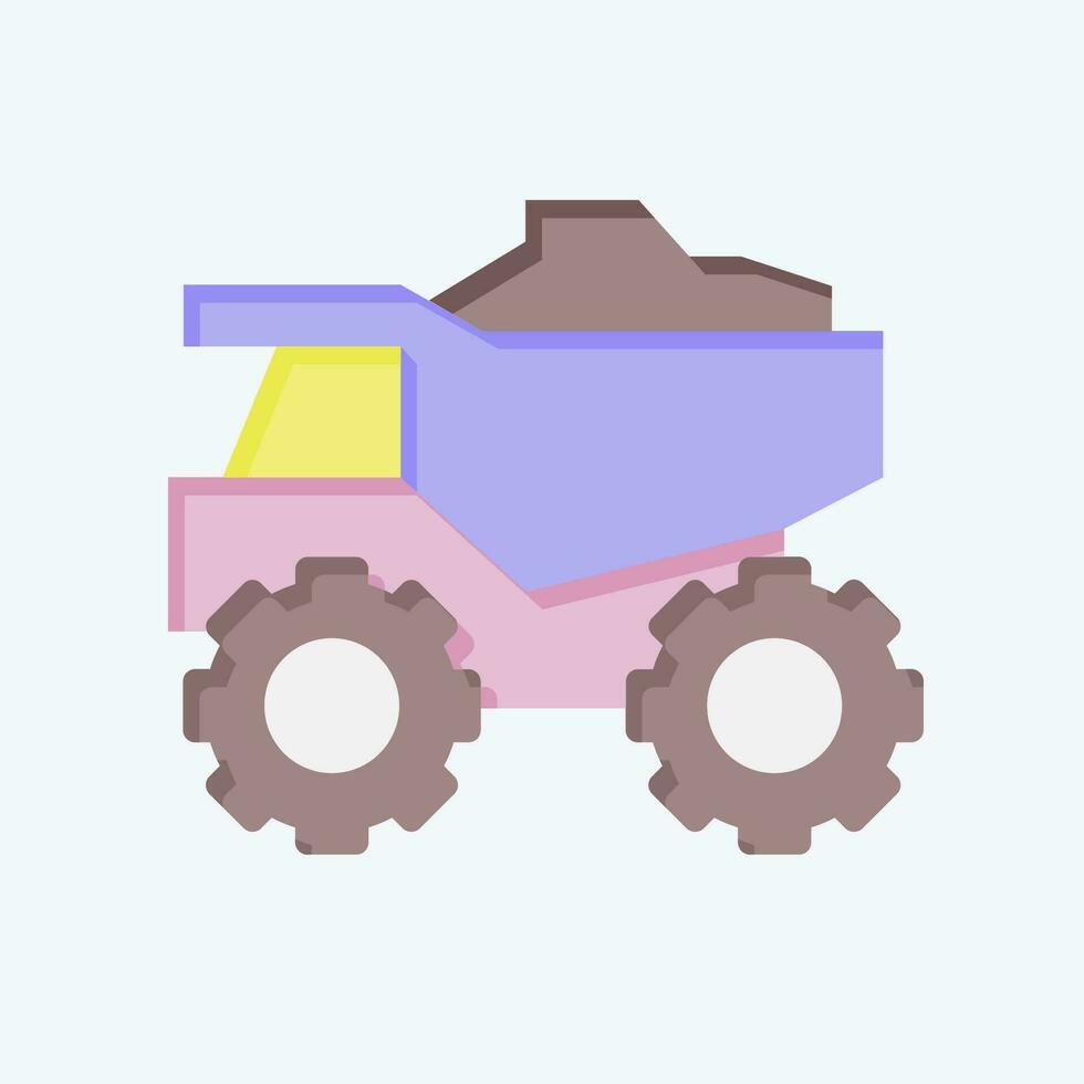 Icon Truck. related to Mining symbol. flat style. simple design editable. simple illustration vector