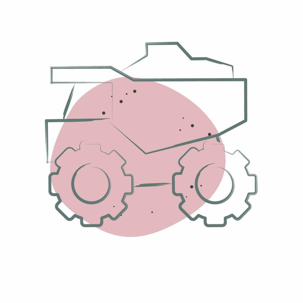 Icon Truck. related to Mining symbol. Color Spot Style. simple design editable. simple illustration vector