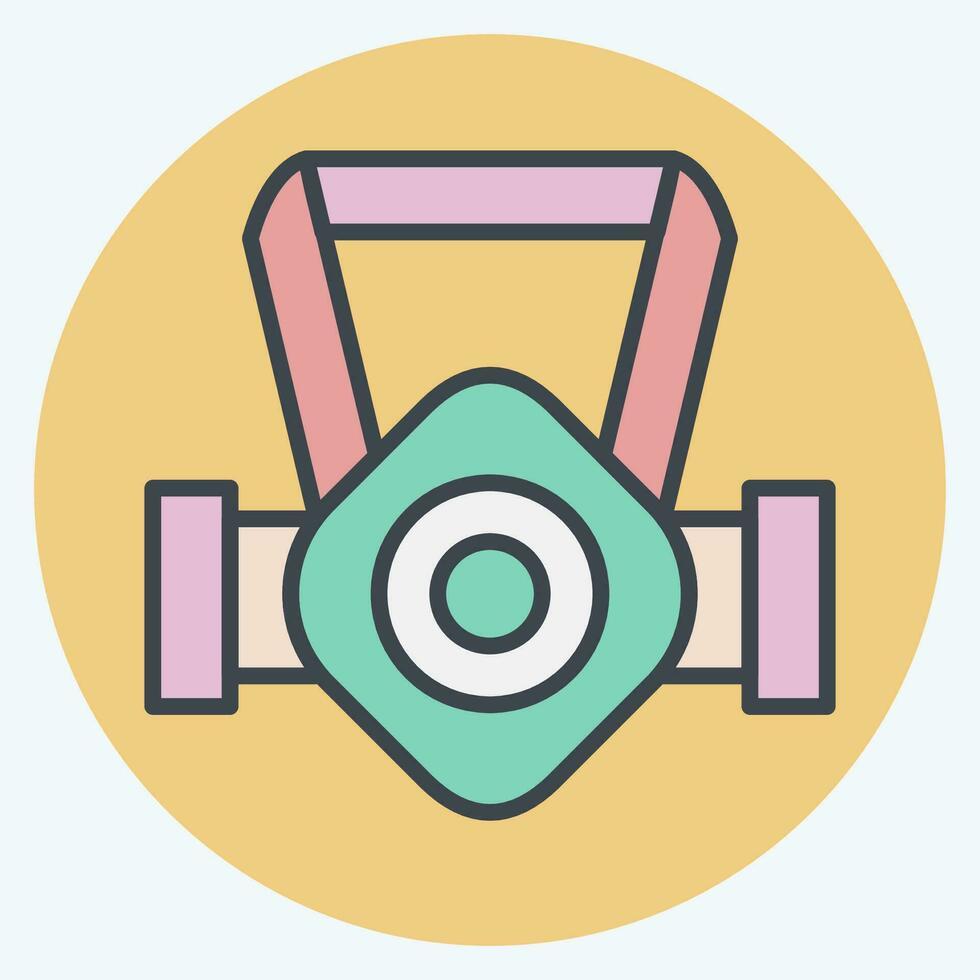 Icon Mask. related to Mining symbol. color mate style. simple design editable. simple illustration vector