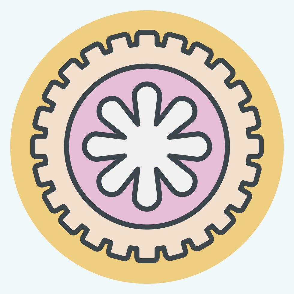 Icon Wheel. related to Car ,Automotive symbol. color mate style. simple design editable. simple illustration vector