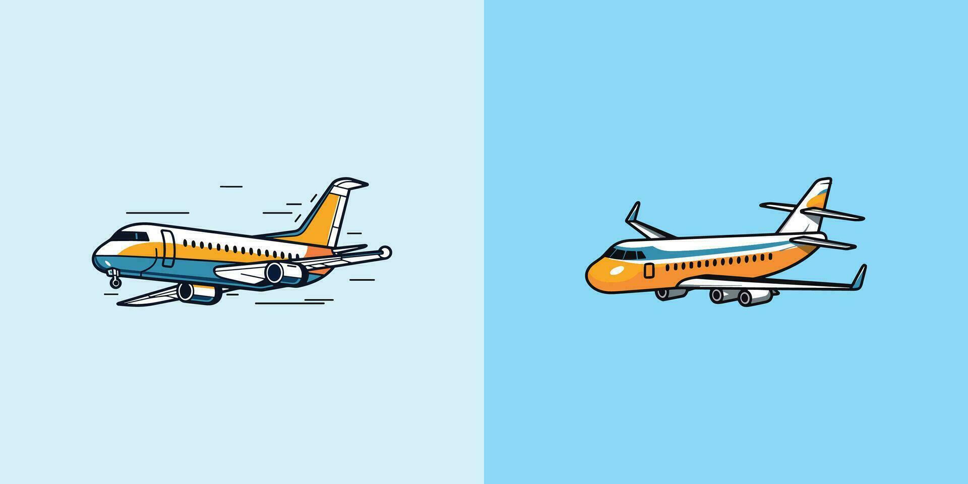 airplane vector clip art illustration