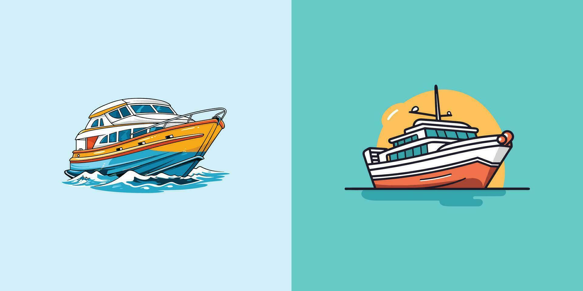 boat vector clip art illustration