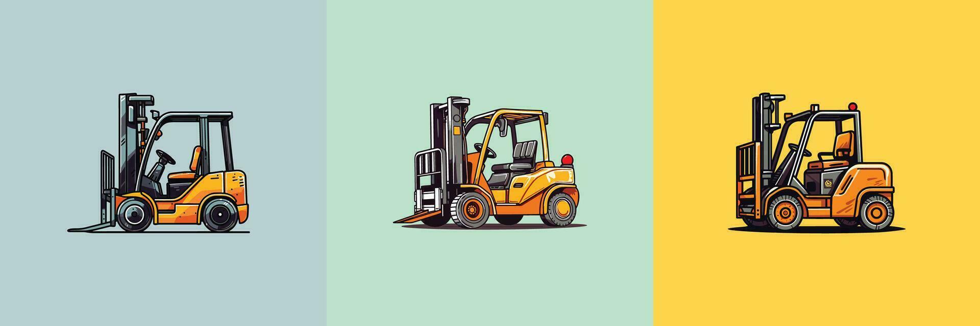 forklift vector clip art illustration