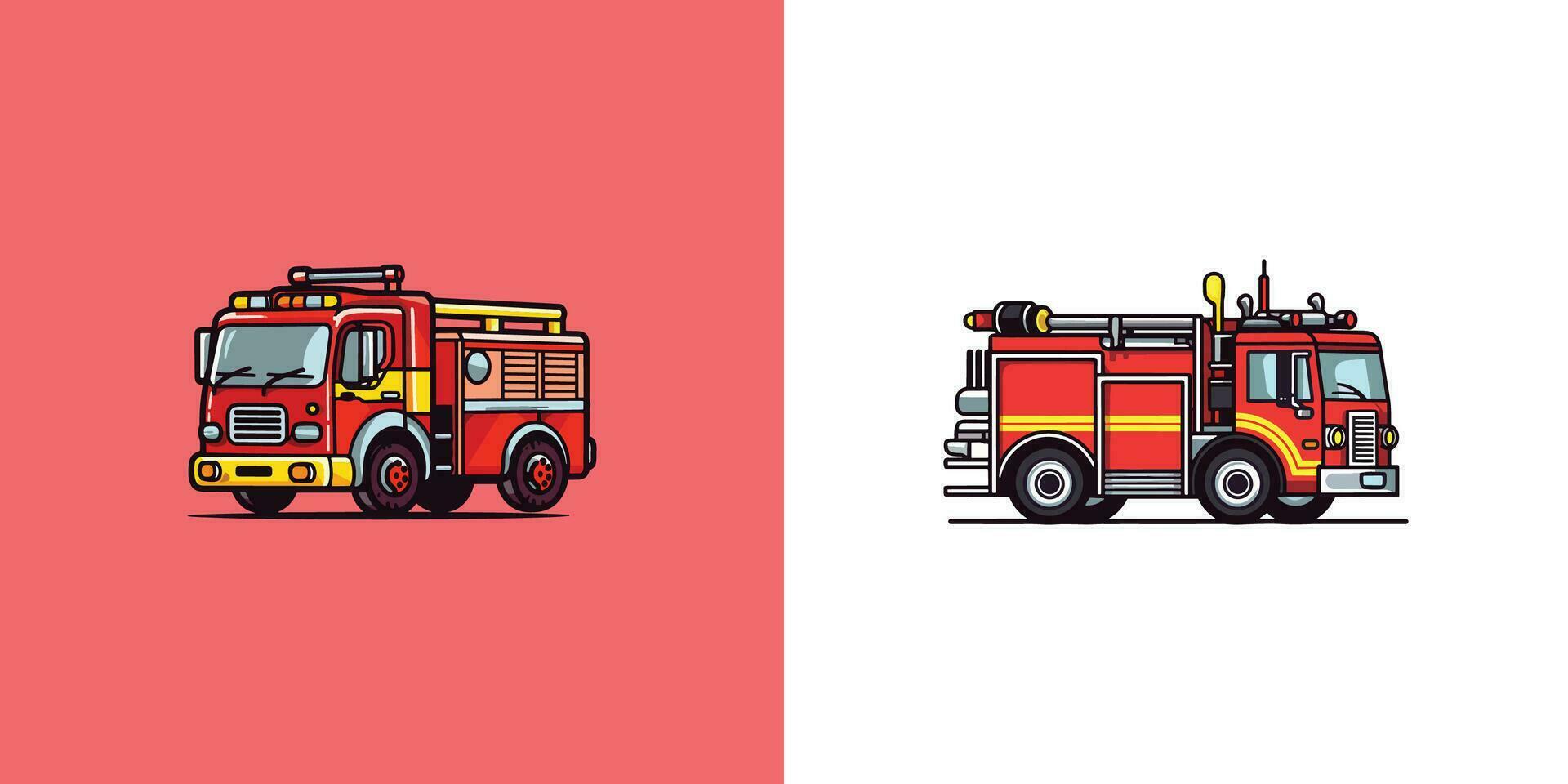 camión de bomberos vector acortar Arte ilustración