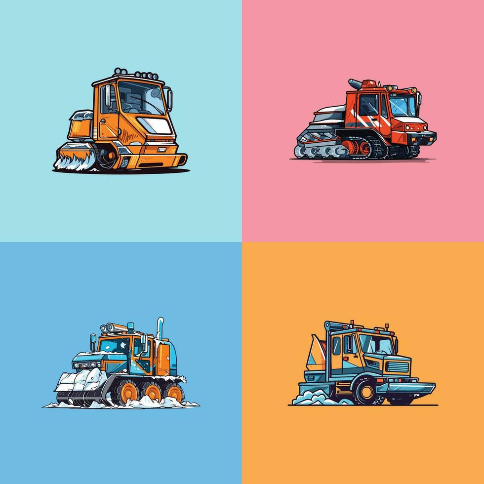 snowplow vector clip art illustration