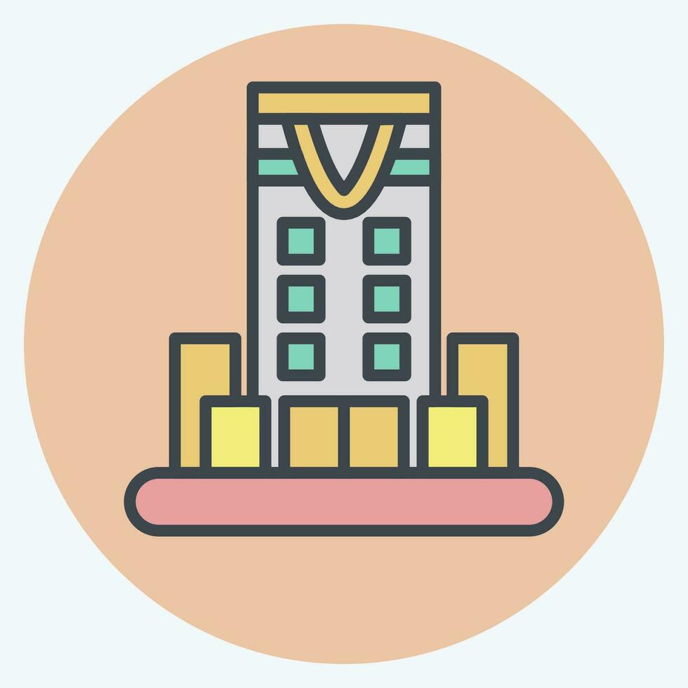 Icon Riyadh. related to Capital symbol. color mate style. simple design editable. simple illustration vector