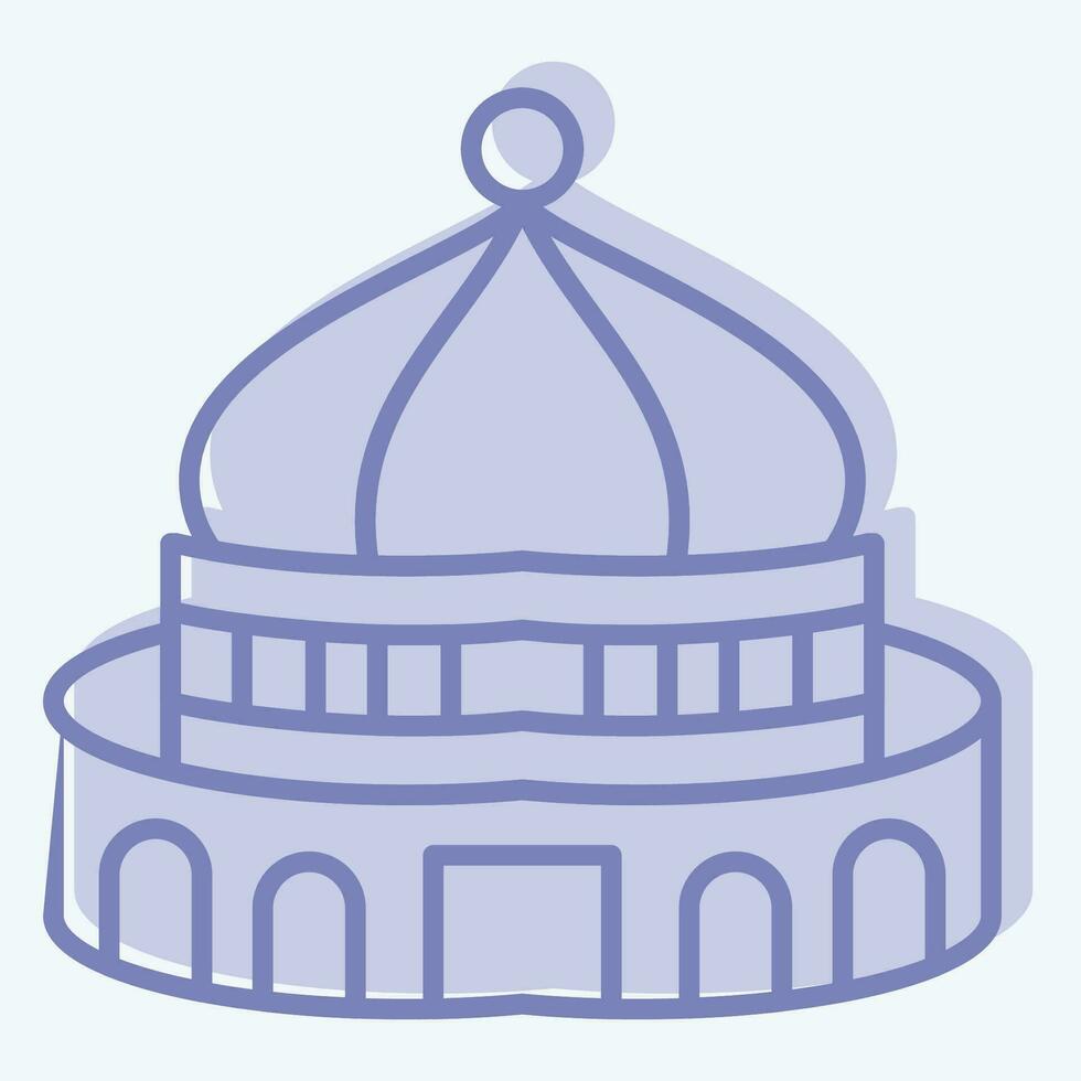 icono Jerusalén. relacionado a capital símbolo. dos tono estilo. sencillo diseño editable. sencillo ilustración vector