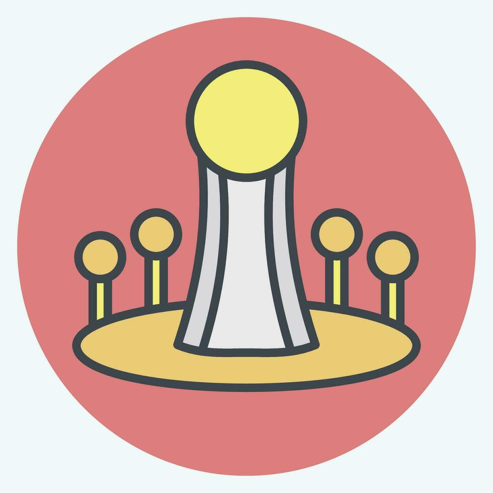 Icon Astana. related to Capital symbol. color mate style. simple design editable. simple illustration vector