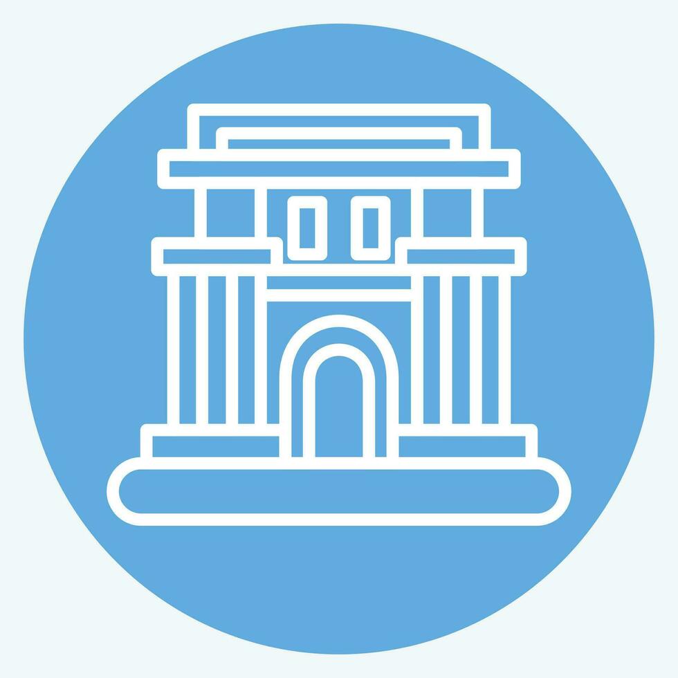 Icon Pyongyang. related to Capital symbol. blue eyes style. simple design editable. simple illustration vector
